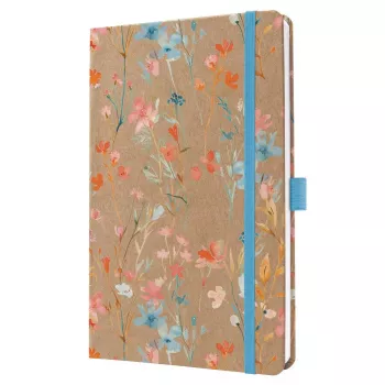 SIGEL Jolie 2027 agenda semanal A5 azul Floral Serenity tapa dura con goma elástica, trabilla para bolígrafo, cinta de lectura, bolsillo interior, 144 páginas, papel 80 g/m², esquinas redondeadas, multilingüe 7J807