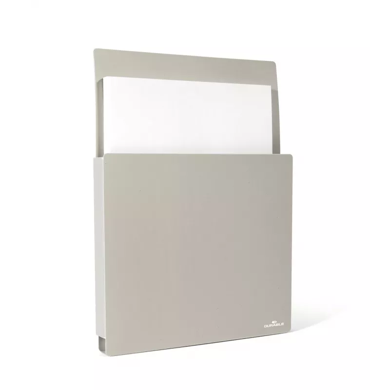 DURABLE expositor de folletos autoadhesivo gris DIN A4 245 x 27 x 330 mm 507210