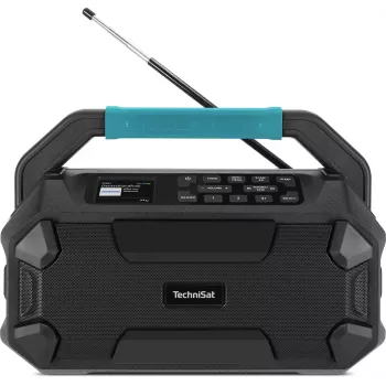 TechniSat VIOLA 231 OD Radio de obra DAB+ y FM con Bluetooth, resistente a salpicaduras IPX4, negro