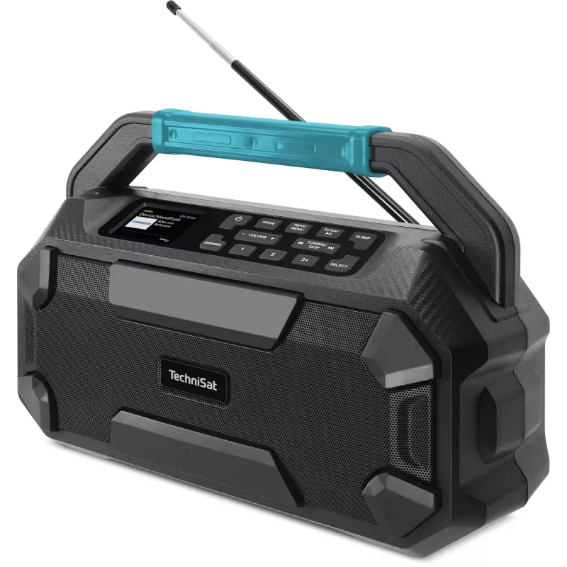 TechniSat VIOLA 231 OD Radio de obra DAB+ y FM con Bluetooth, resistente a salpicaduras IPX4, negro