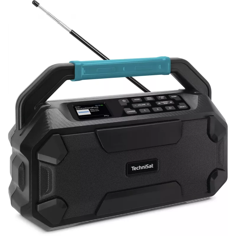 TechniSat VIOLA 231 OD Radio de obra DAB+ y FM con Bluetooth, resistente a salpicaduras IPX4, negro