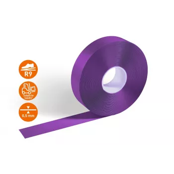 DURABLE DURALINE 50/05 Cinta autoadhesiva de señalización para suelos, PVC, lila, 50 mm x 5 m 102112