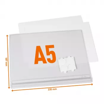 DURABLE 505719 Carpeta de vistas autoadhesiva impermeable A5, pack de 5
