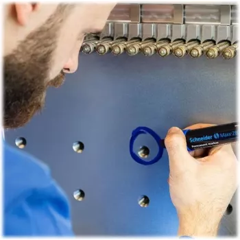 Schneider Maxx 280 rotulador permanente, punta biselada 4-12 mm, azul 128003