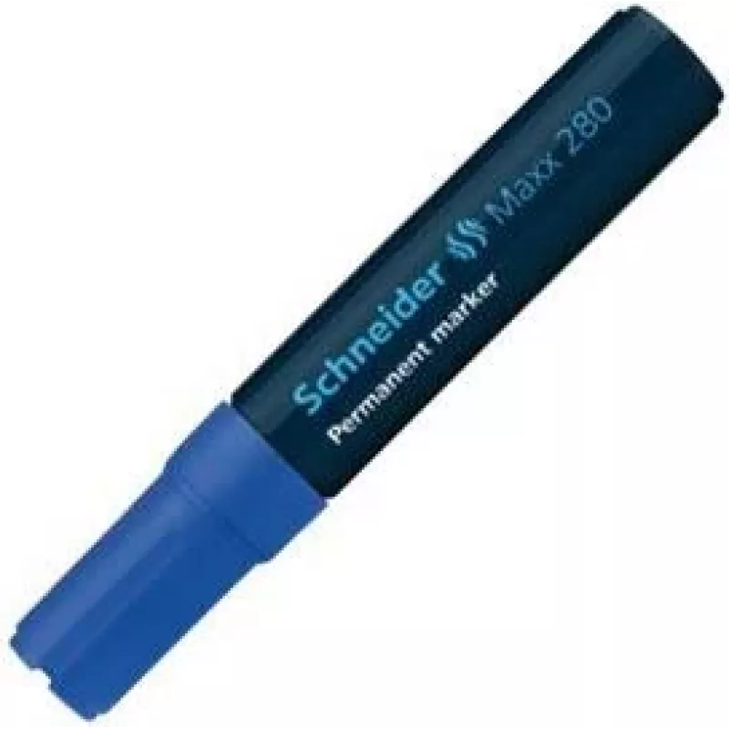 Schneider Maxx 280 Rotulador permanente, punta de cincel 4-12 mm, azul 128003