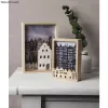 Rayher listón de madera decorativo casas nórdicas, natural, 2 uds. (46811505)