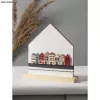 Rayher listón de madera decorativo casas nórdicas, natural, 2 uds. (46811505)