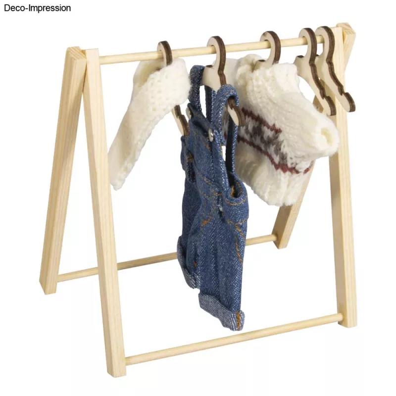 Rayher Mini tendedero para gnomos, natural, 1 set 46814505