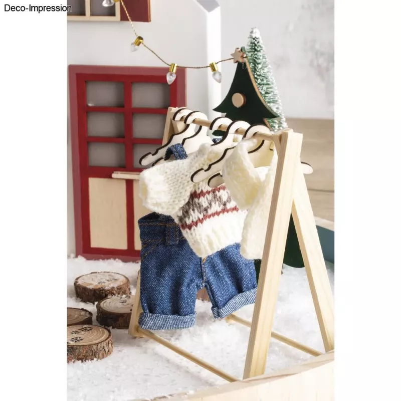 Rayher Mini tendedero para gnomos, natural, 1 set 46814505
