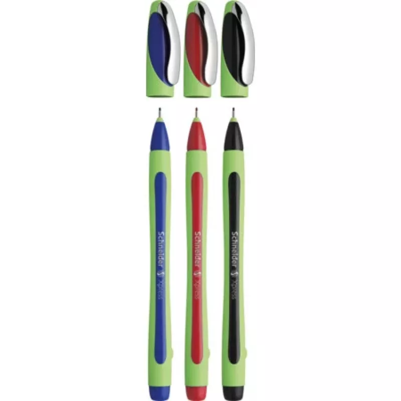 Schneider Fineliner XPRESS set de 3 piezas (negro, azul, rojo) 190093