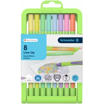Schneider Line-Up set de rotuladores fineliners 0,4 mm varios colores (8 rotuladores, 191088)