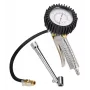Einhell 4133110 medidor analógico de presión de neumáticos con manómetro, 0-10 bar / 0-145 psi, válvula de purga