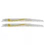 Wolfcraft 2295000 hojas de sierra de sable 230 mm, pack de 2, HCS, 6 TPI, para madera y plástico