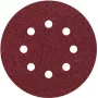 Wolfcraft 2251100 discos de lijado excéntrico, 125 mm, grano 120, velcro, aspiración 8 orificios, 25 unidades