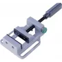 Wolfcraft tornillo de banco con base giratoria 100 mm de ancho de mordaza, 100 mm de apertura, fundición gris, azul/gris, 3410000
