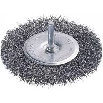Cepillo circular de alambre de acero anudado Wolfcraft 75 mm con vástago de 6,3 mm 2100000