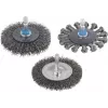 Cepillo circular de alambre de acero anudado Wolfcraft 75 mm con vástago de 6,3 mm 2100000