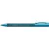Faber-Castell Ambition Bolígrafo – Cuerpo de madera azul, tinta negra, anillo decorativo cromado 148035