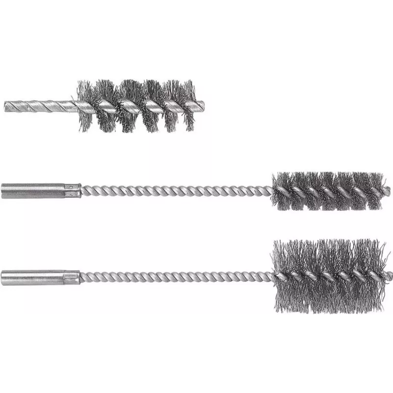 Wolfcraft Cepillo cilíndrico 2104000, 19 mm, alambre de acero ondulado, vástago de 6 mm