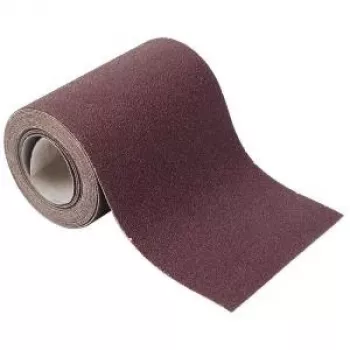 Wolfcraft 1741000 Rollo de papel de lijar con velcro, grano P120, 4 m x 115 mm, óxido de aluminio, para madera, barniz, pintura, masilla, plásticos, metales ligeros