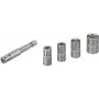 Wolfcraft 2413000 Juego de 5 llaves de vaso hexagonales exteriores, accionamiento de 1/4 pulgadas, acero cromo-vanadio