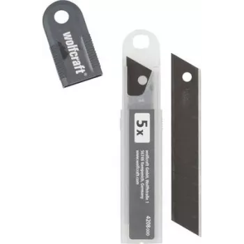 Wolfcraft Profi-Sharp 18 mm Hojas de recambio, negro, pack de 10 4208000