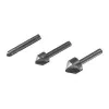 Wolfcraft 2504000 Set de avellanadores, 3 piezas, 6/12/16 mm, acero para herramientas, vástago cilíndrico