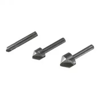 Wolfcraft 2504000 Set de avellanadores, 3 piezas, 6/12/16 mm, acero para herramientas, vástago cilíndrico