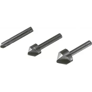 Wolfcraft 2504000 Set de avellanadores, 3 piezas, 6/12/16 mm, acero para herramientas, vástago cilíndrico