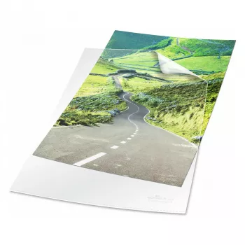 DURABLE STANDARD A4 Fundas transparentes para documentos, pack de 100, 0,10 mm rPP, abiertas por arriba y por la derecha 247819