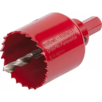 wolfcraft 5470000 Sierra de corona bimetálica 68 mm para madera, metal, plástico, pladur