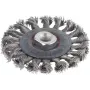 Wolfcraft 2701000 Cepillo circular Ø 100 mm alambre de acero inoxidable, vástago 1/4