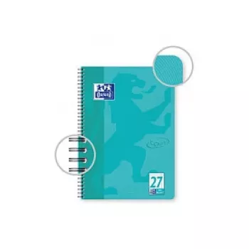 OXFORD Bloc de notas College TOUCH rayado 27 con doble margen DIN A4, 80 hojas, 90 g/m², microperforado, 4 taladros, certificado FSC, 1 bloc 400091924