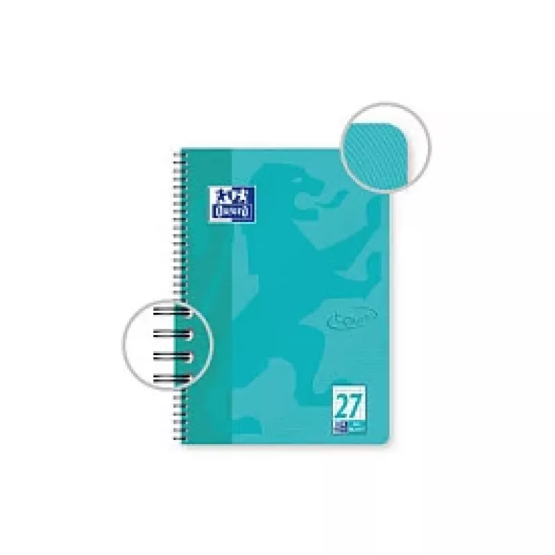 OXFORD Bloc de notas College TOUCH rayado 27 con doble margen DIN A4, 80 hojas, 90 g/m², microperforado, 4 taladros, certificado FSC, 1 bloc 400091924