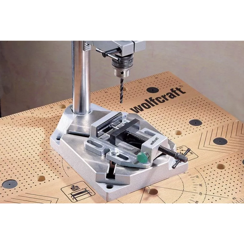 Wolfcraft 3423000 Tornillo de banco con mordaza de 85 mm y apertura de 80 mm