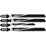 Wolfcraft 8430000 Set de 10 hojas de sierra de calar para madera, mango en T