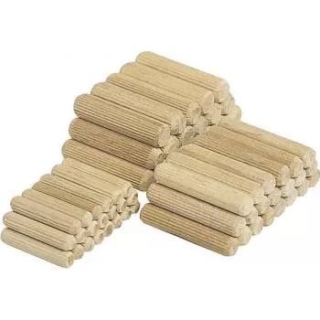 Wolfcraft 2905000 Espigas de madera 6 x 30 mm, 200 uds., haya, estriadas