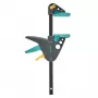 Wolfcraft EHZ PRO Abrazadera de una mano 3456000, 150 mm de apertura, 65 mm de boca, 120 kg de fuerza de apriete, función de expansión