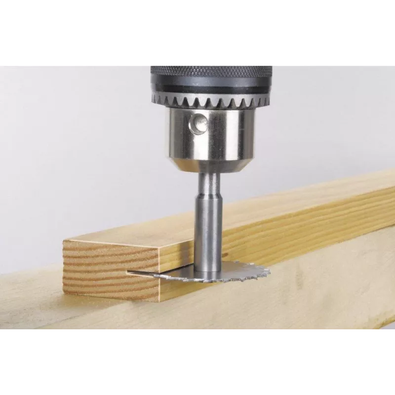 Wolfcraft 3270000 Fresa de ranurar con fresa de ranurar, 45 mm de diámetro, vástago de 8 mm, con plaquitas de metal duro