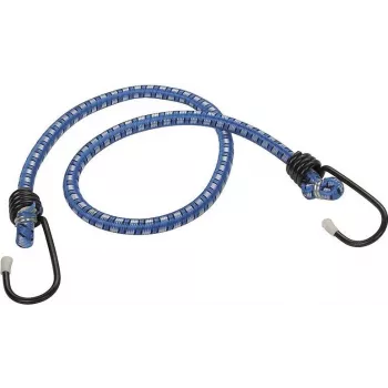 Wolfcraft 3293000 Cuerda elástica de goma 0,5 m x 6 mm, 2 ganchos, Negro
