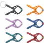 Wolfcraft 3420000 Microfix Mini pinzas de resorte, set de 6 piezas, 20 mm de apertura, Negro/Naranja