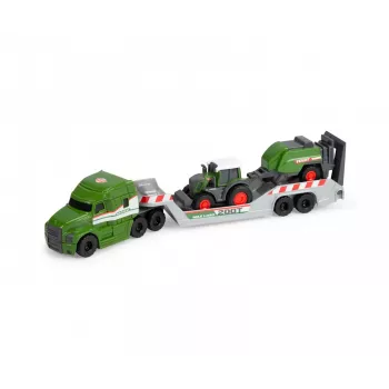 Dickie Toys Fendt Micro Farm Truck escala 1:64 modelo con remolque - verde 203735006