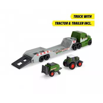 Dickie Toys Fendt Micro Farm Truck escala 1:64 modelo con remolque - verde 203735006