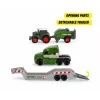 Dickie Toys Fendt Micro Farm Truck escala 1:64 modelo con remolque - verde 203735006