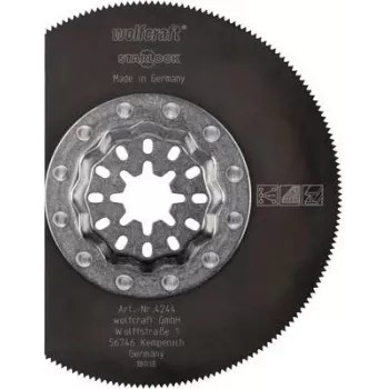 Wolfcraft 4244000 hoja de sierra segmentada 85 mm HSS para herramientas multifunción oscilantes, 1 ud.