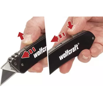wolfcraft 4124000 cuchillo de ocio de aluminio