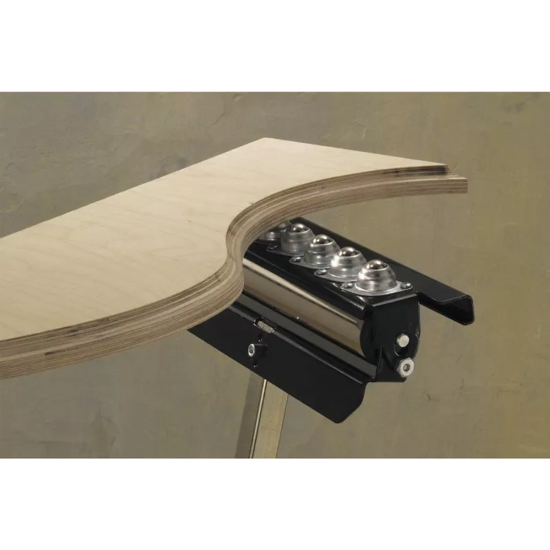 Wolfcraft 6102300 caballete de rodillos plegable, altura ajustable 630-940 mm, 50 kg de carga