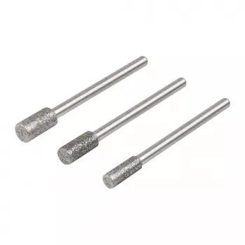 Set de puntas de amolar diamantadas Wolfcraft 5987000, cilíndricas, 3 piezas
