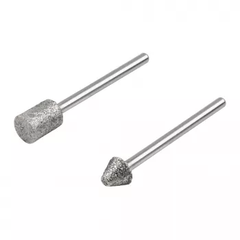 Set de puntas de amolar diamantadas Wolfcraft 5989000, cilíndricas y cónicas, 2 piezas
