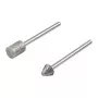 Set de puntas de amolar diamantadas Wolfcraft 5989000, cilíndricas y cónicas, 2 piezas